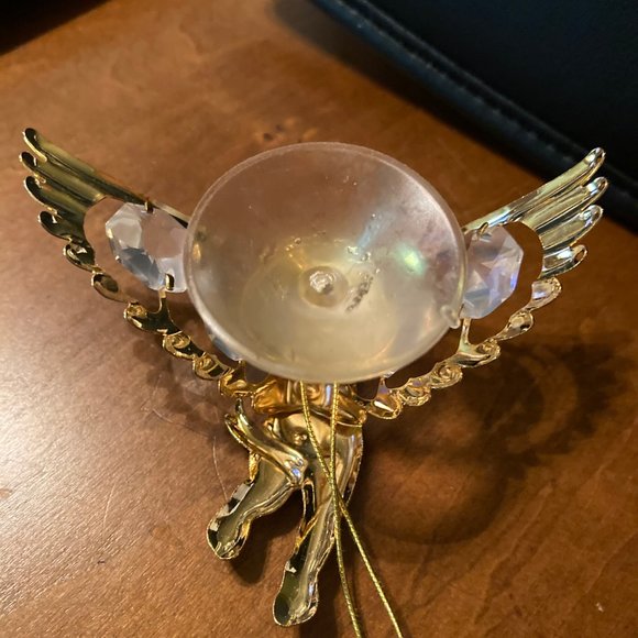 CRYSTAL CREATIONS 24K GOLD PLATED ANGEL HANGER NEW - Picture 4 of 4